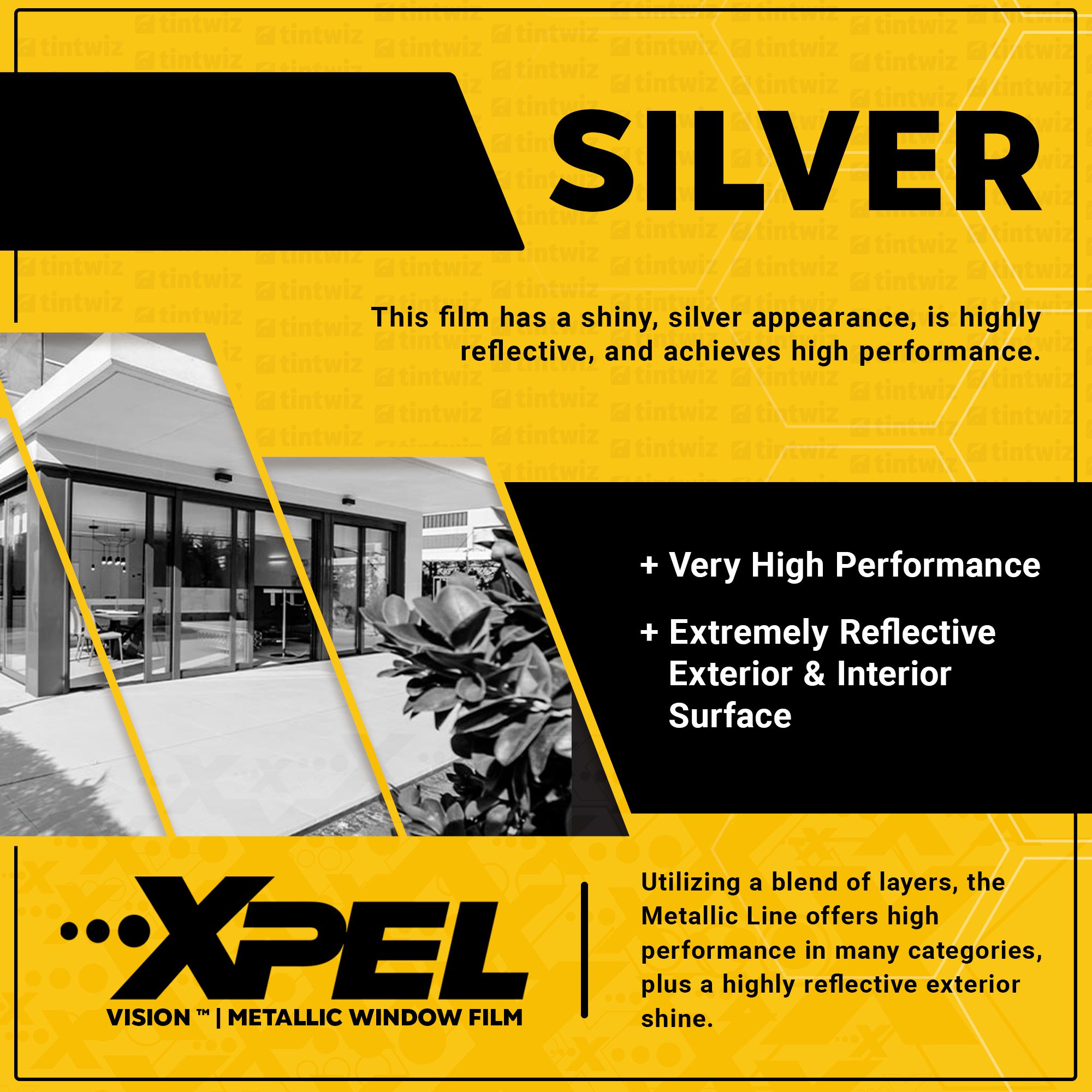 Xpel Metallic Silver Window Tint